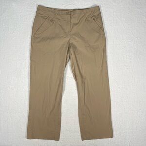 Armani‎ Exchange A/X Womens Pants Cropped Pants Open Back Tan Size 8